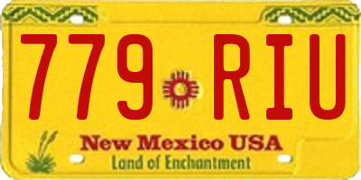 NM license plate 779RIU