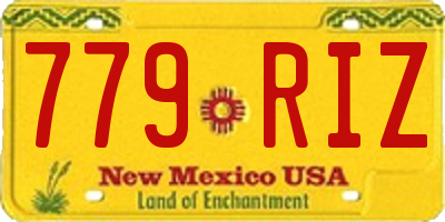 NM license plate 779RIZ