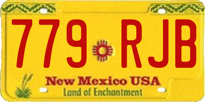 NM license plate 779RJB
