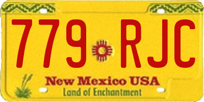 NM license plate 779RJC