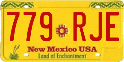 NM license plate 779RJE