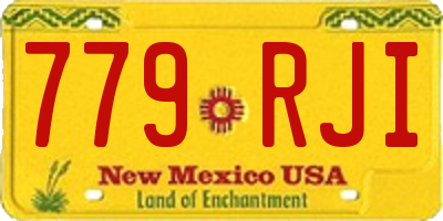 NM license plate 779RJI