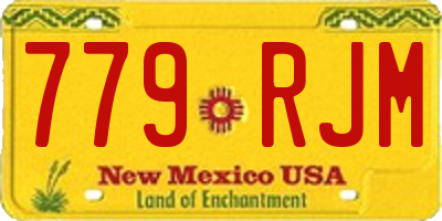 NM license plate 779RJM