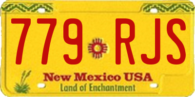 NM license plate 779RJS