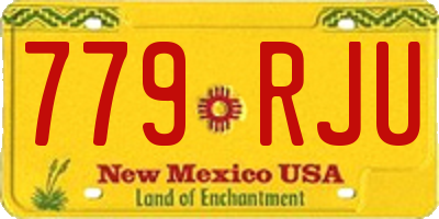 NM license plate 779RJU