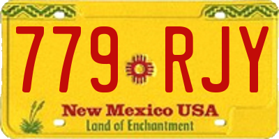 NM license plate 779RJY