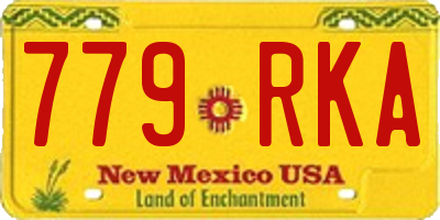 NM license plate 779RKA