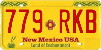 NM license plate 779RKB
