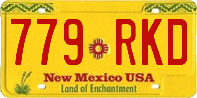 NM license plate 779RKD