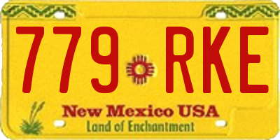 NM license plate 779RKE