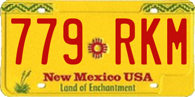 NM license plate 779RKM