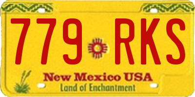 NM license plate 779RKS