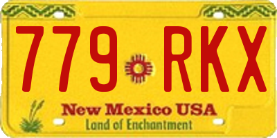 NM license plate 779RKX