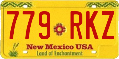 NM license plate 779RKZ