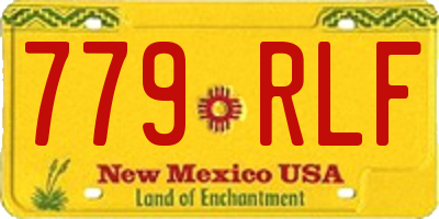 NM license plate 779RLF