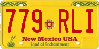 NM license plate 779RLI