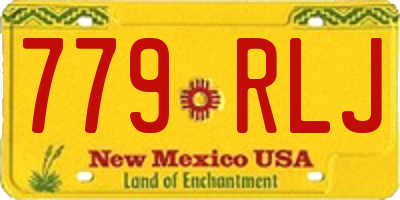 NM license plate 779RLJ