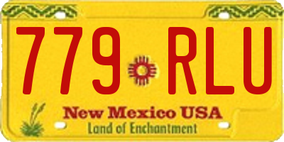 NM license plate 779RLU