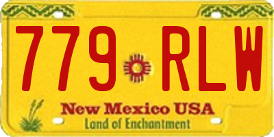NM license plate 779RLW