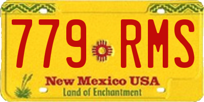 NM license plate 779RMS