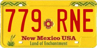 NM license plate 779RNE