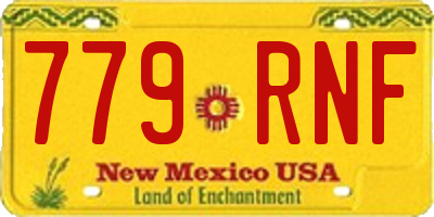 NM license plate 779RNF