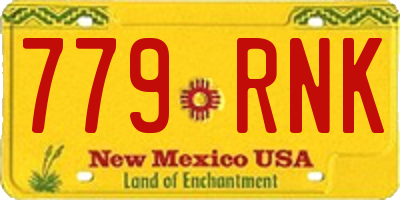 NM license plate 779RNK