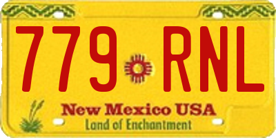 NM license plate 779RNL