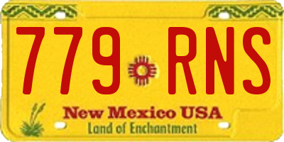 NM license plate 779RNS