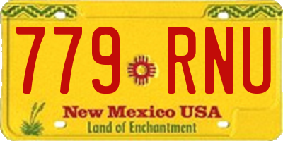 NM license plate 779RNU