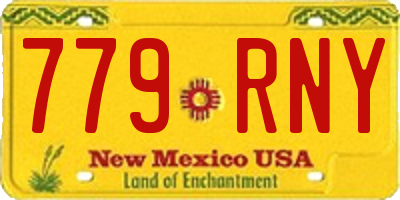 NM license plate 779RNY