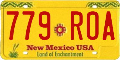 NM license plate 779ROA