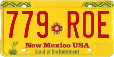 NM license plate 779ROE