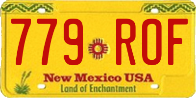NM license plate 779ROF