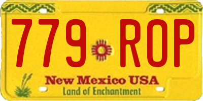 NM license plate 779ROP