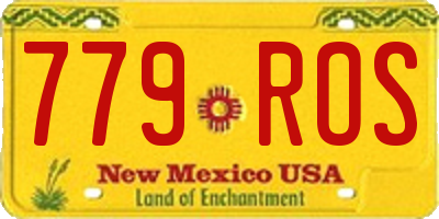 NM license plate 779ROS