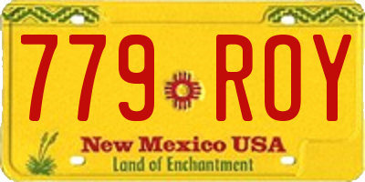 NM license plate 779ROY