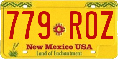 NM license plate 779ROZ