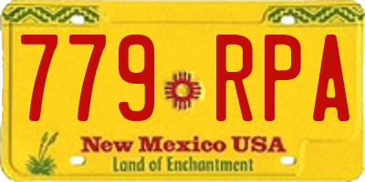 NM license plate 779RPA