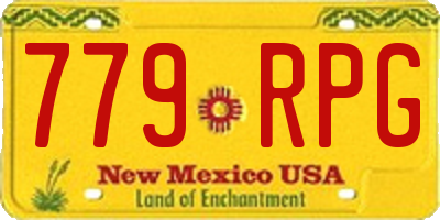 NM license plate 779RPG