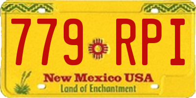 NM license plate 779RPI