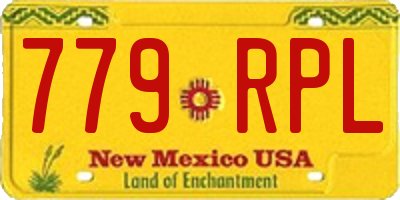 NM license plate 779RPL