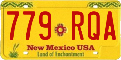 NM license plate 779RQA