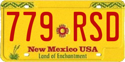 NM license plate 779RSD