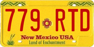 NM license plate 779RTD