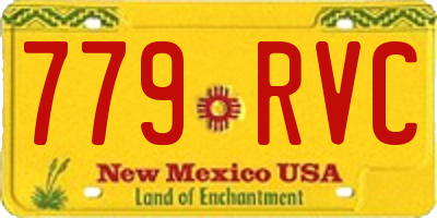 NM license plate 779RVC