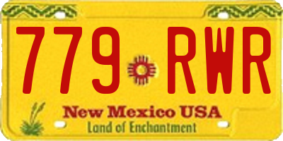 NM license plate 779RWR