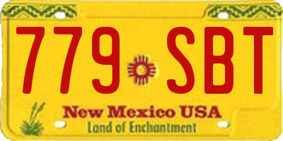 NM license plate 779SBT