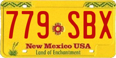 NM license plate 779SBX