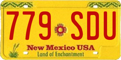 NM license plate 779SDU